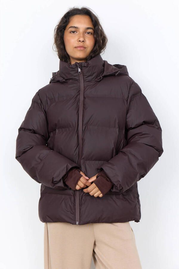 Soyaconcept winterjas donkerbruin