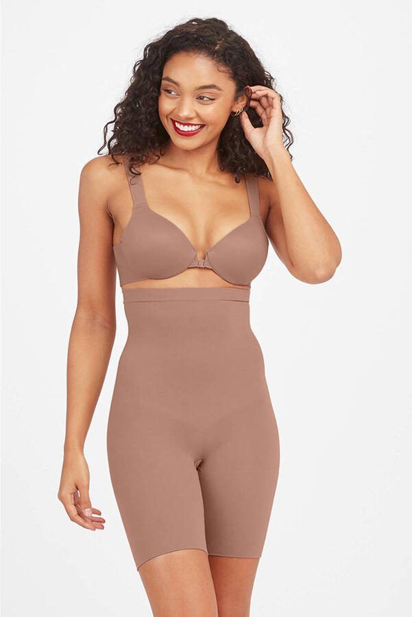 SPANX sculpt™ Seamless Power seamless high waist sterk corrigerende short donkerbeige - Foto 2