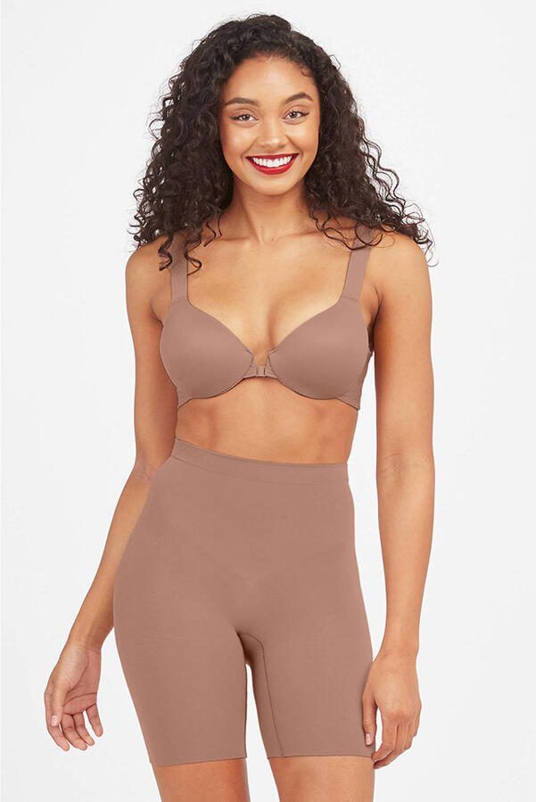 SPANX Everyday Seamless Shaping seamless medium corrigerende short donkerbeige - Foto 2