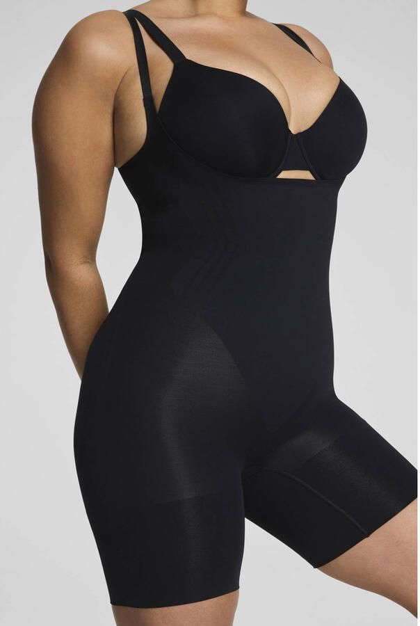 SPANX sculpt™ GoFigure seamless sterk corrigerende bodysuit Open Bust Mid Thigh zwart - Foto 2