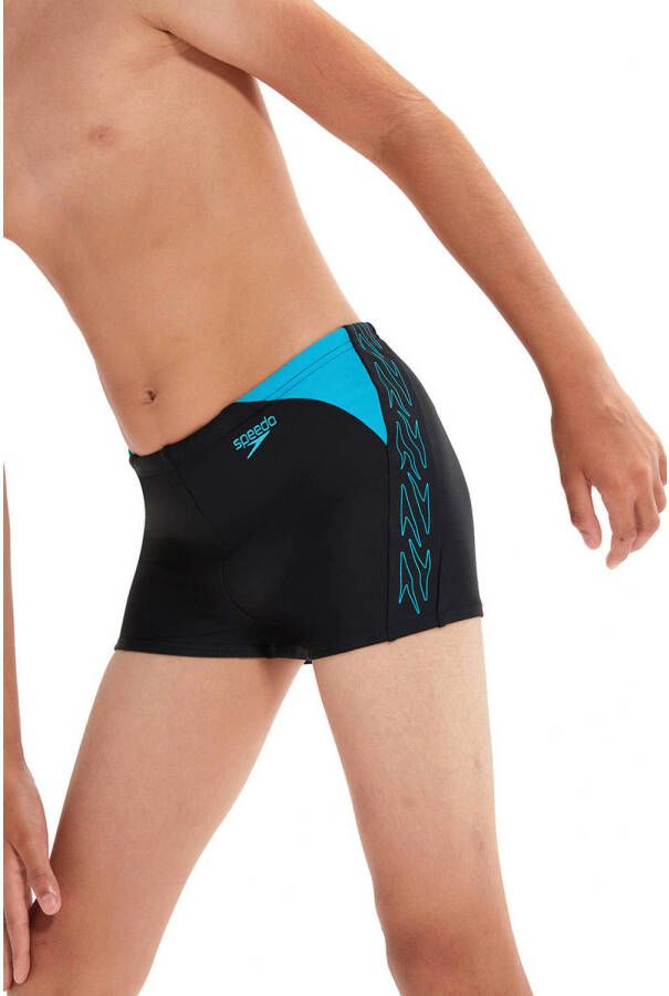 Speedo ECO EnduraFlex zwemboxer Hyperboom zwart blauw Jongens Gerecycled polyamide 116