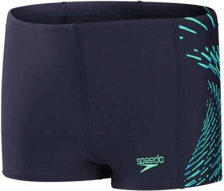 Speedo ECO EnduraFlex zwemboxer Plastisol Placement donkerblauw aqua Jongens Gerecycled polyamide (duurzaam) 176