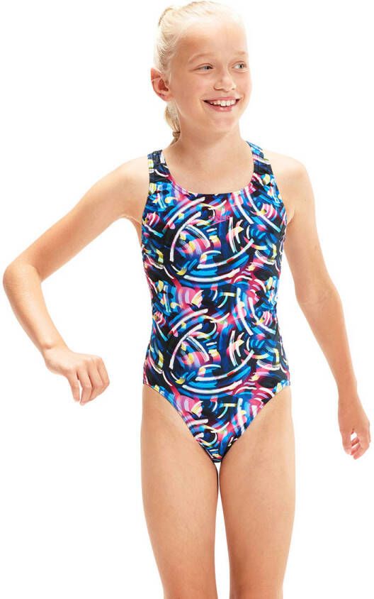 Speedo Eco Endurance+ sportbadpak blauw zwart roze
