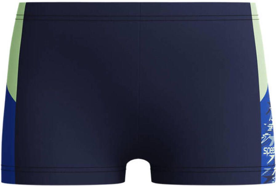Speedo Dive Aquashort EnduraFlex zwemboxer donkerblauw limegroen