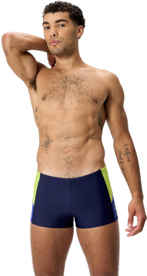 Speedo Dive Aquashort EnduraFlex zwemboxer donkerblauw limegroen blauw