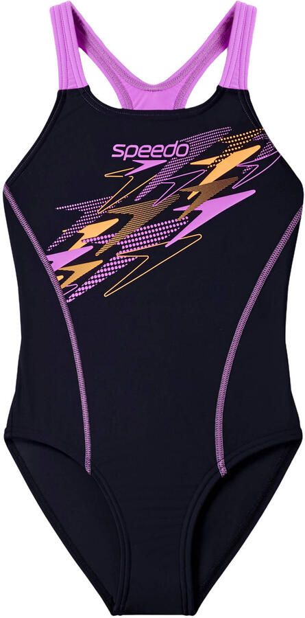 Speedo EnduraFlex Medley Logo Medalist sportbadpak zwart roze