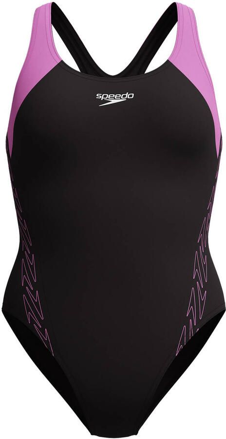 Speedo EnduraFlex sportbadpak HyperBoom Splice zwart paars