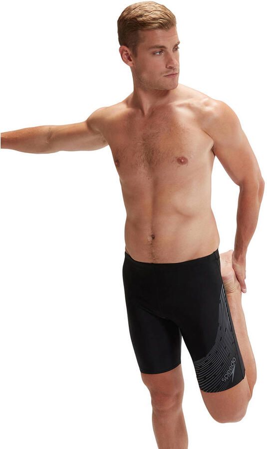 Speedo EnduraFlex zwemboxer Jammer Medley Logo zwart