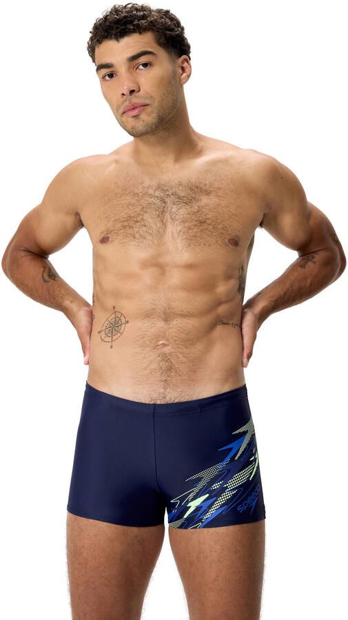 Speedo EnduraFlex zwemboxer Medley Logo donkerblauw