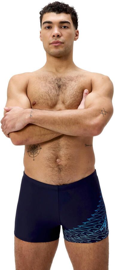 Speedo EnduraFlex zwemboxer Medley Logo donkerblauw blauw - Foto 3