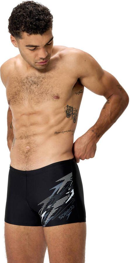 Speedo EnduraFlex zwemboxer Medley Logo zwart grijs