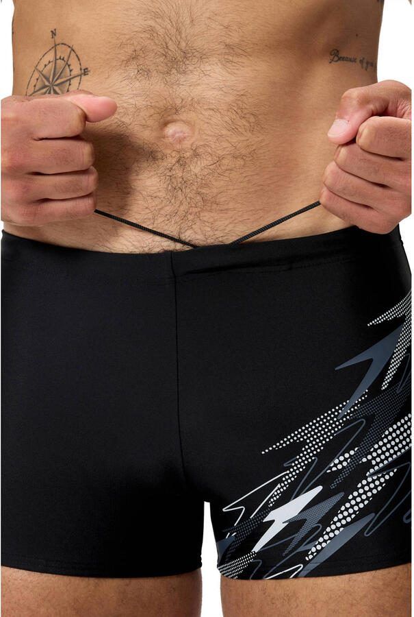 Speedo EnduraFlex zwemboxer Medley Logo zwart grijs - Foto 2