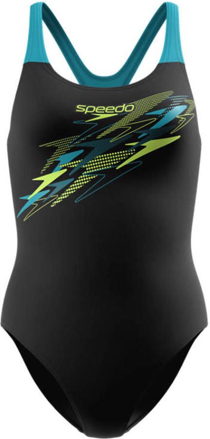 Speedo Medley Logo Medalist Endurance+ sportbadpak zwart turquoise