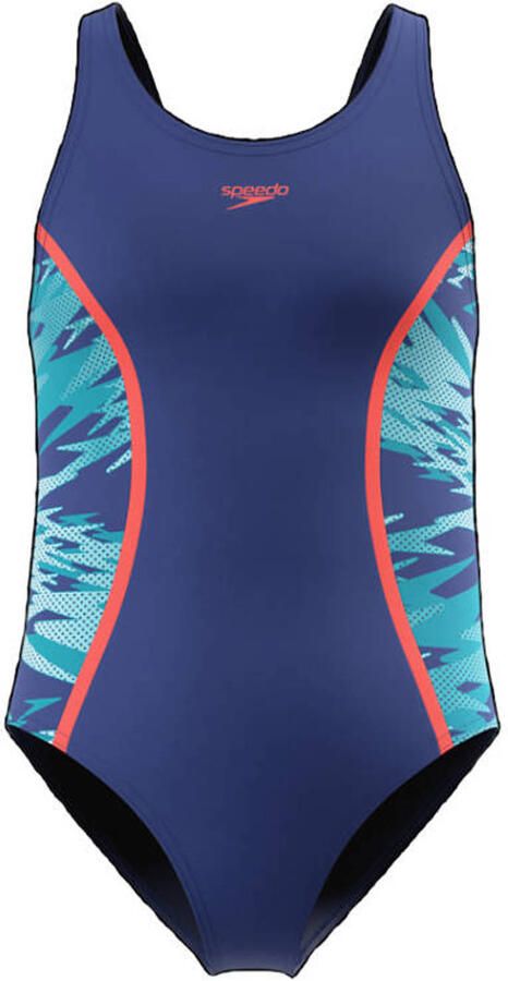 Speedo Hyperboom Splice Endurance Pro sportbadpak donkerblauw turquoise