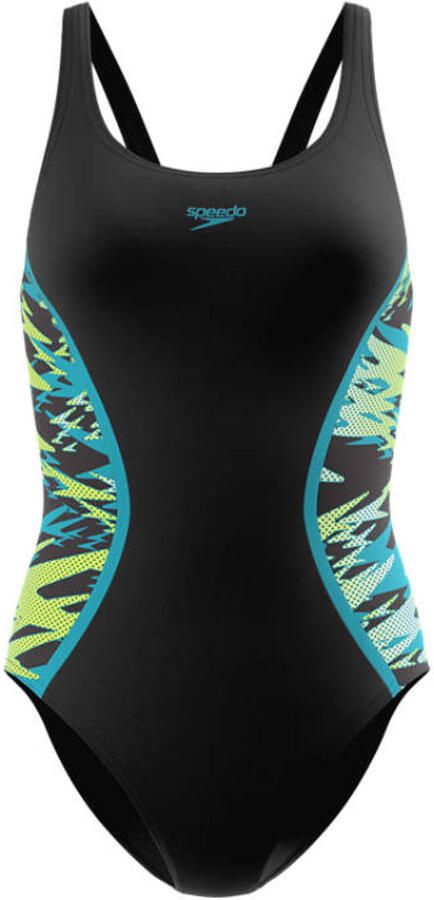 Speedo Hyperboom Splice Endurance Pro sportbadpak zwart limegroen
