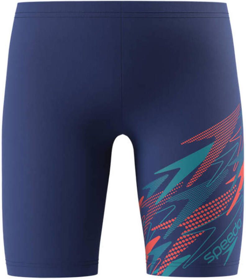 Speedo logo EnduraFlex zwemboxer donkerblauw oranje