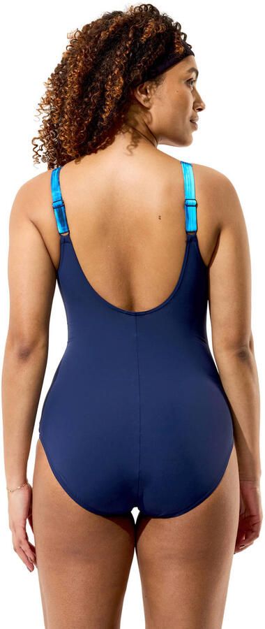 Speedo Luna Lustre corrigerend badpak donkerblauw turquoise - Foto 2
