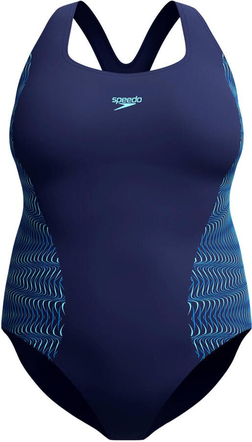 Speedo Plus Size EnduraFlex sportbadpak Medalist donkerblauw