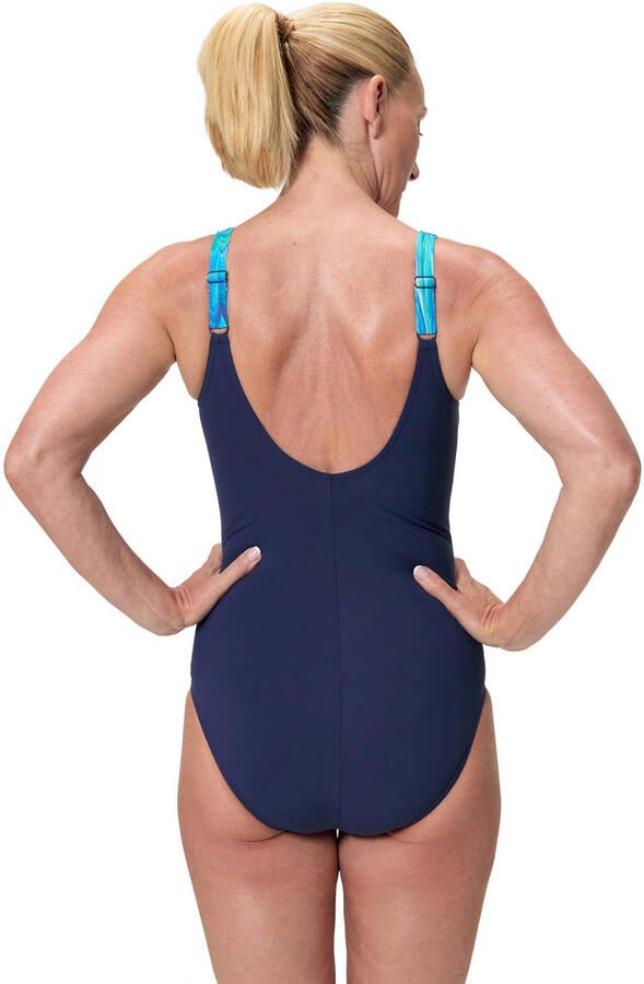 Speedo Shape Comprex Ultra corrigerend badpak Luna Lustre donkerblauw blauw