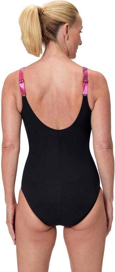 Speedo Shape Comprex Ultra corrigerend badpak Luna Lustre zwart roze - Foto 3