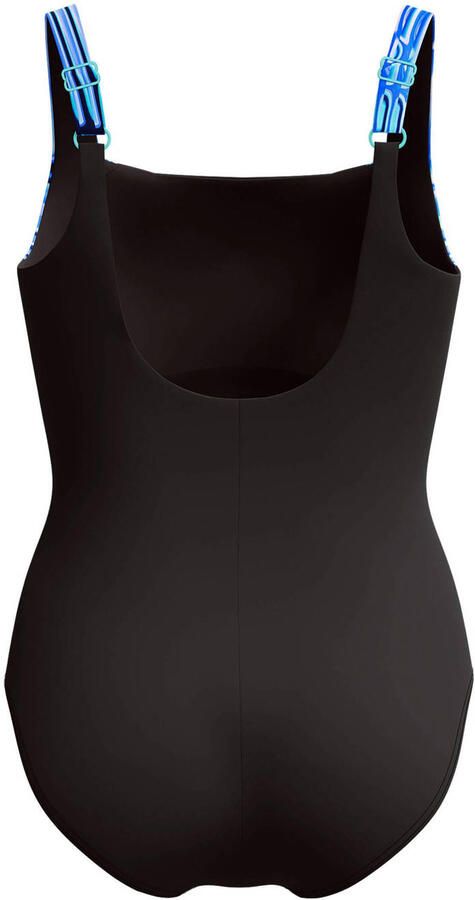 Speedo Shape Comprex Ultra corrigerend badpak LunaLustre zwart lichtblauw