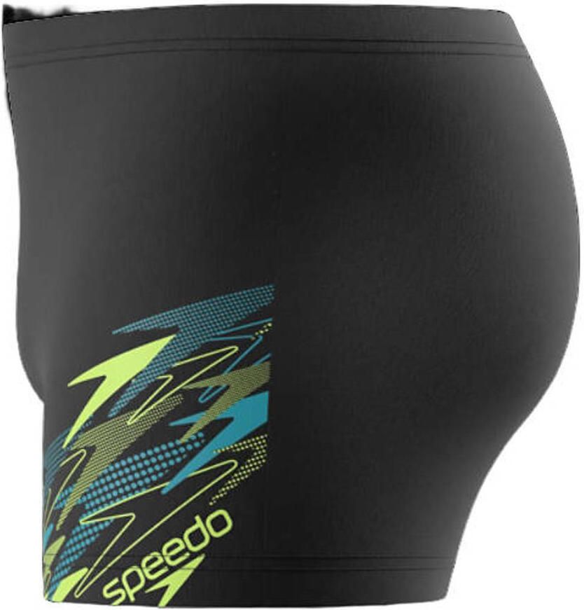 Speedo Medley Logo EnduraFlex zwemboxer zwart limegroen - Foto 2