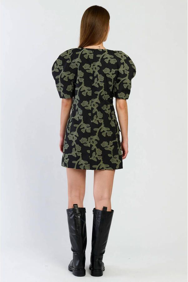 Spooq the label gebloemde mini jurk zwart groen - Foto 2