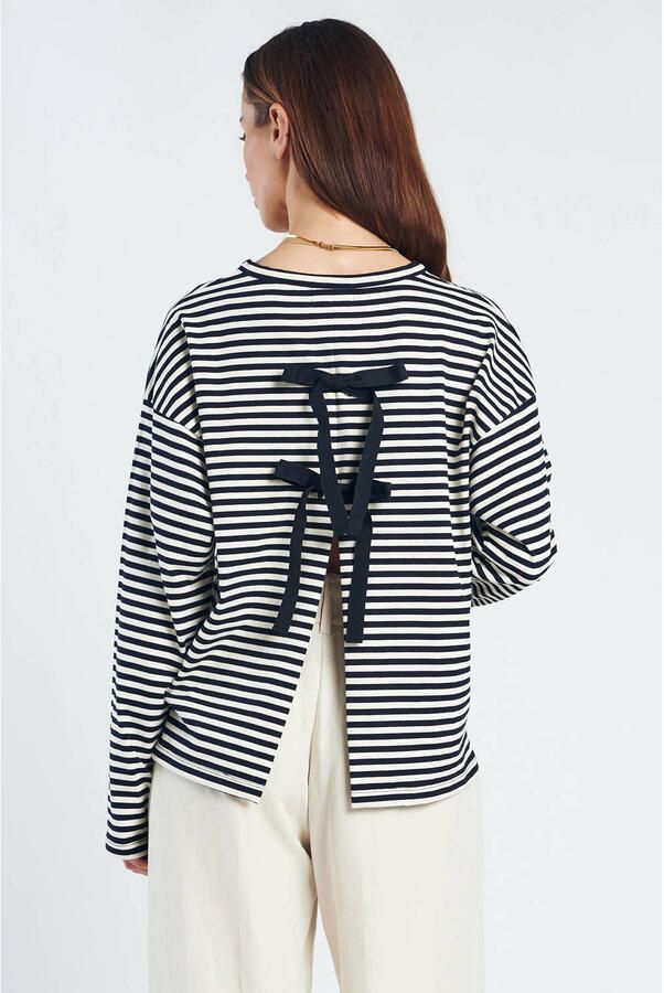 Spooq the label gestreepte longsleeve zwart - Foto 2