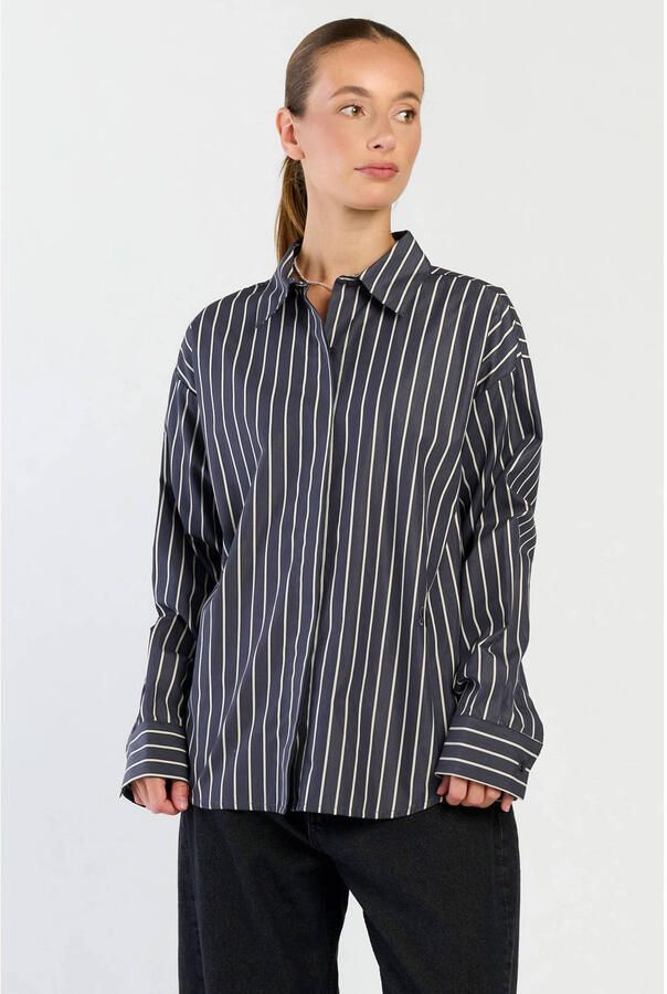 Spooq the label gestreepte top donkerblauw ecru