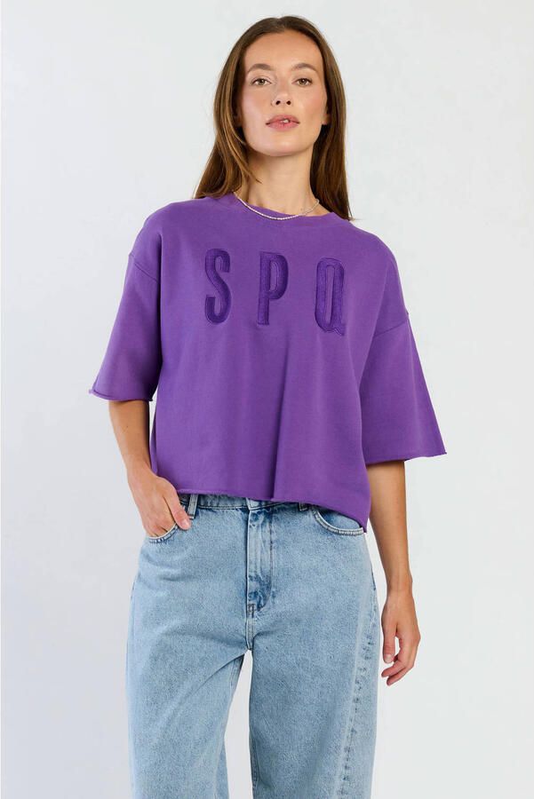 Spooq the label sweater met logo paars - Foto 2