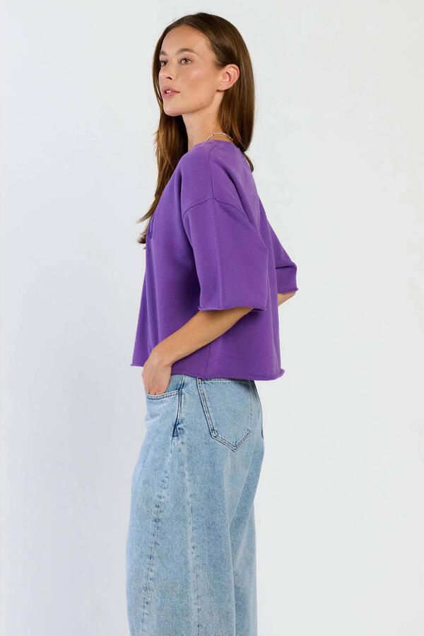 Spooq the label sweater met logo paars - Foto 3
