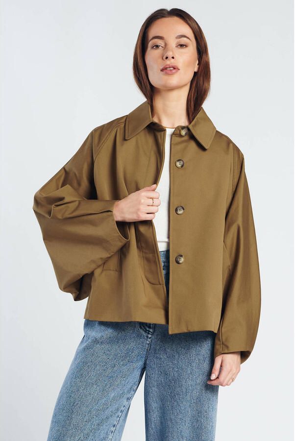 Spooq the label trenchcoat olijfgroen