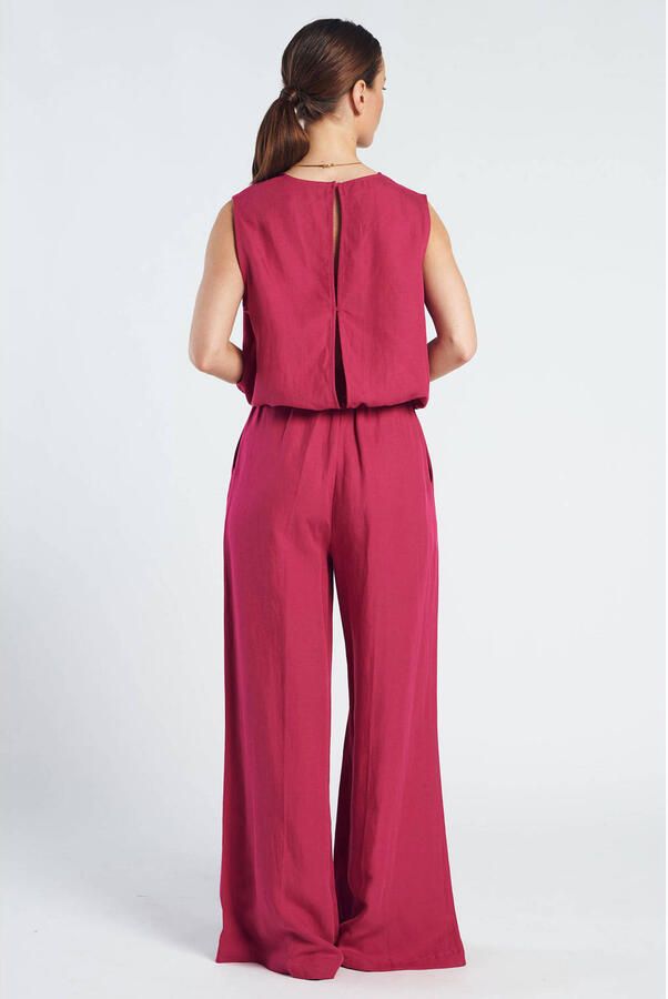 Spooq the label wide leg high waist broek fuchsia - Foto 2