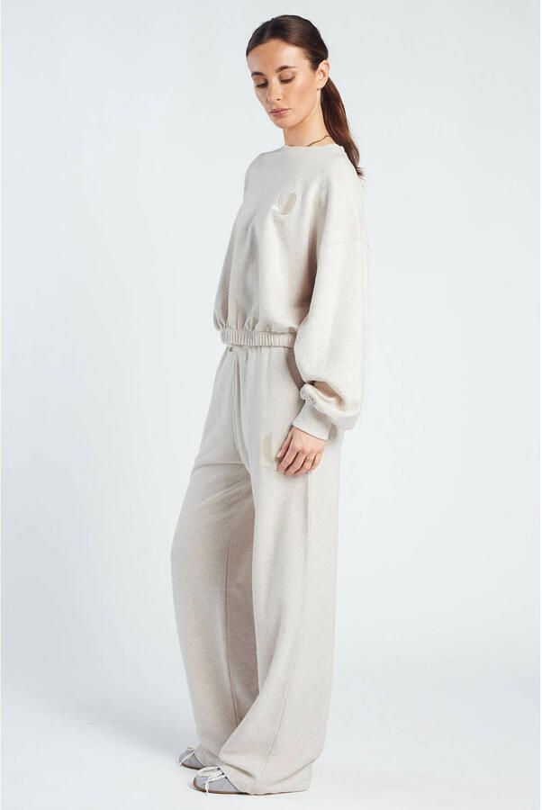 Spooq the label wide leg regular waist casual broek beige - Foto 2