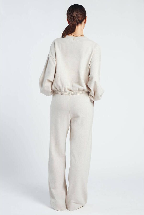 Spooq the label wide leg regular waist casual broek beige - Foto 3