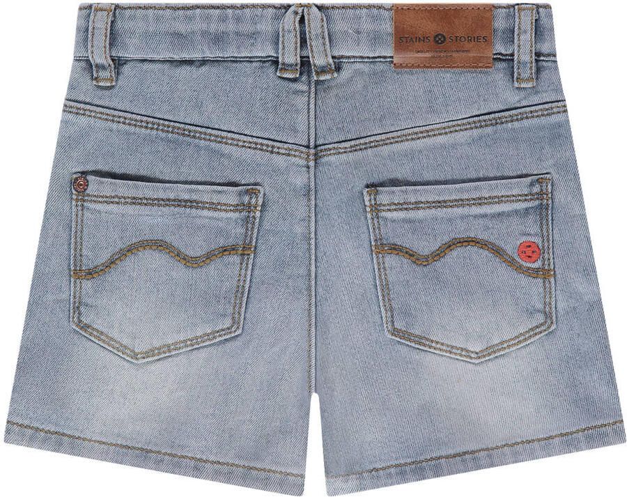 Stains&Stories denim short blauw