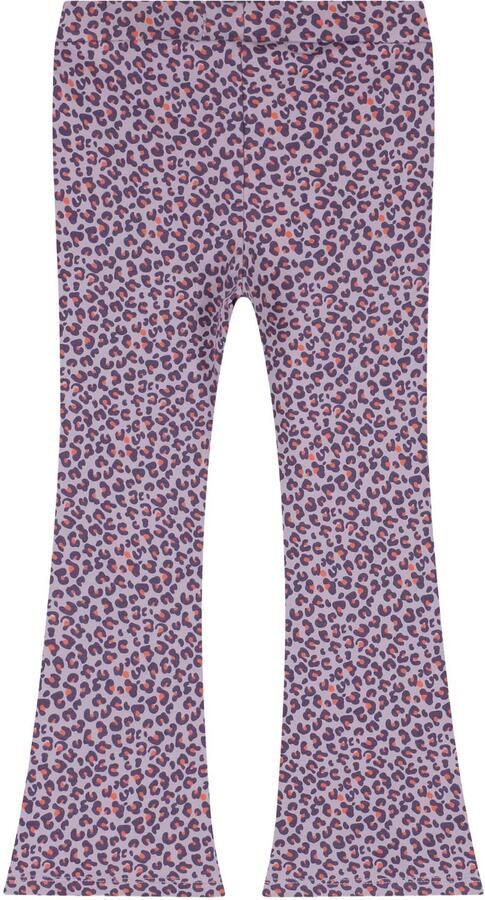 Stains&Stories flared broek met print lila