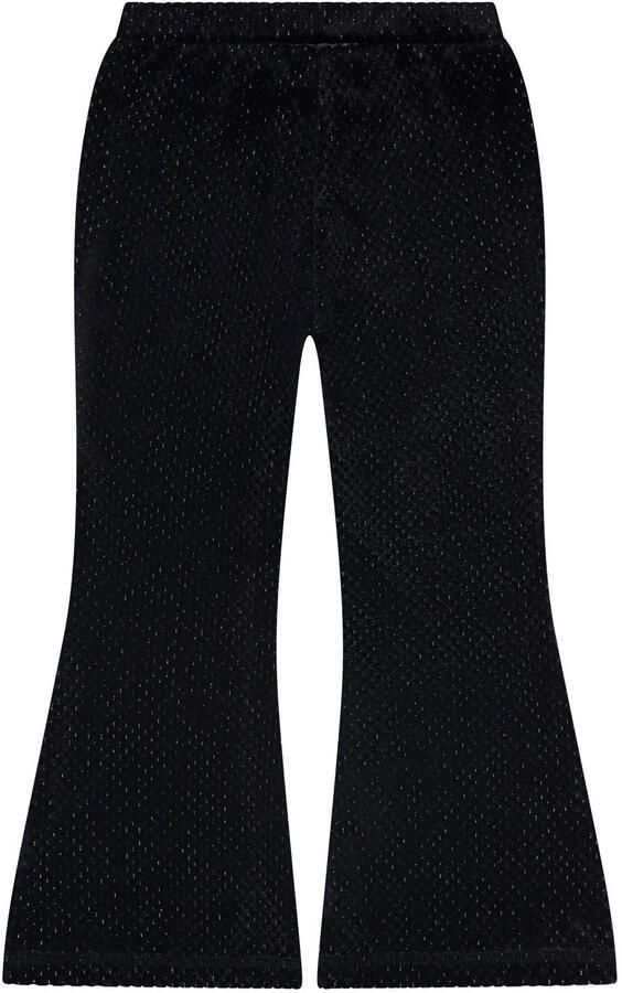 Stains&Stories flared casual broek zwart