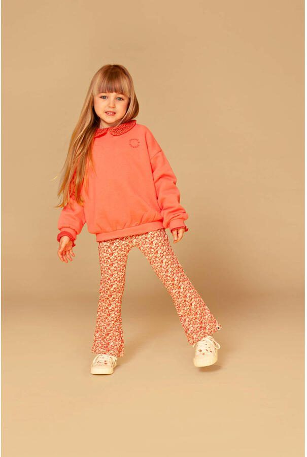 Stains&Stories flared gebloemde legging roze