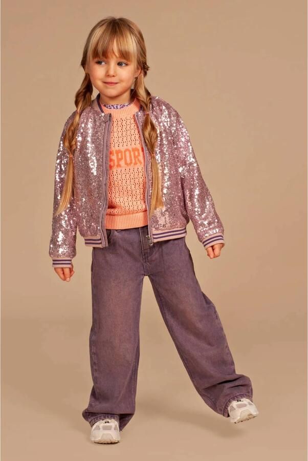 Stains&Stories jas met pailletten lila