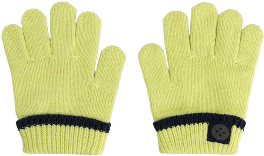 Stains&Stories katoenen handschoenen limegroen Effen