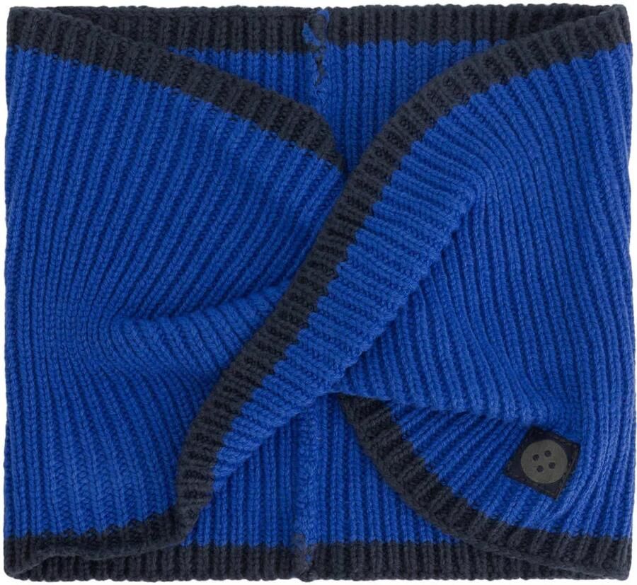 Stains&Stories katoenen sjaal blauw Effen