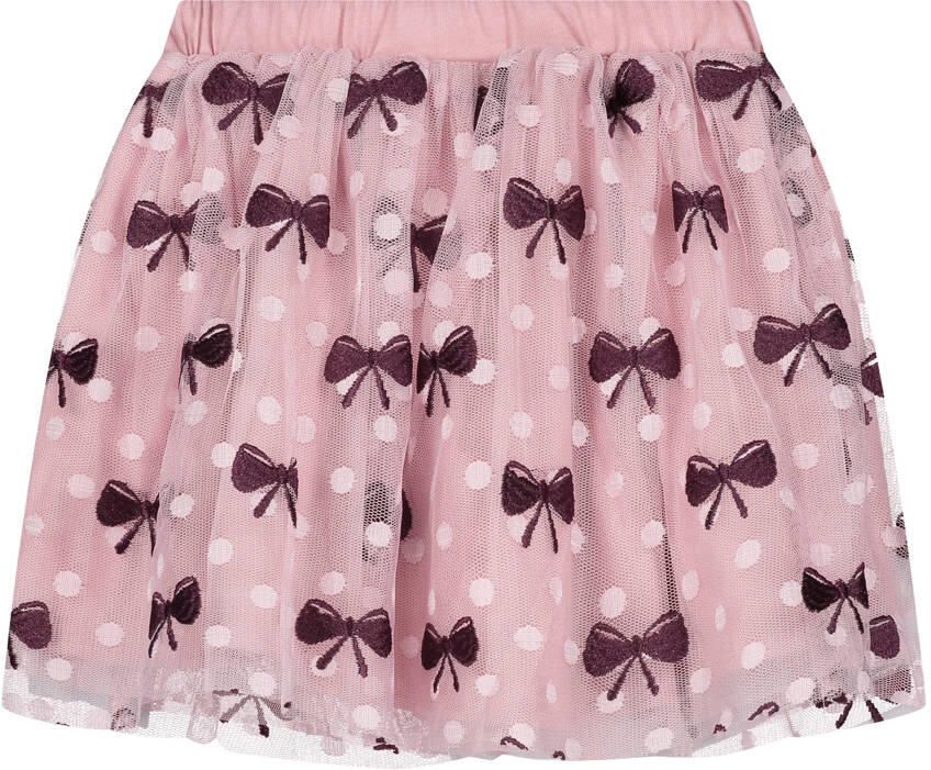 Stains&Stories korte rok met print roze