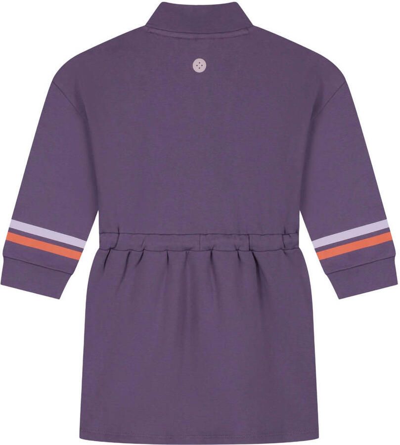 Stains&Stories midi jurk met print paars - Foto 2