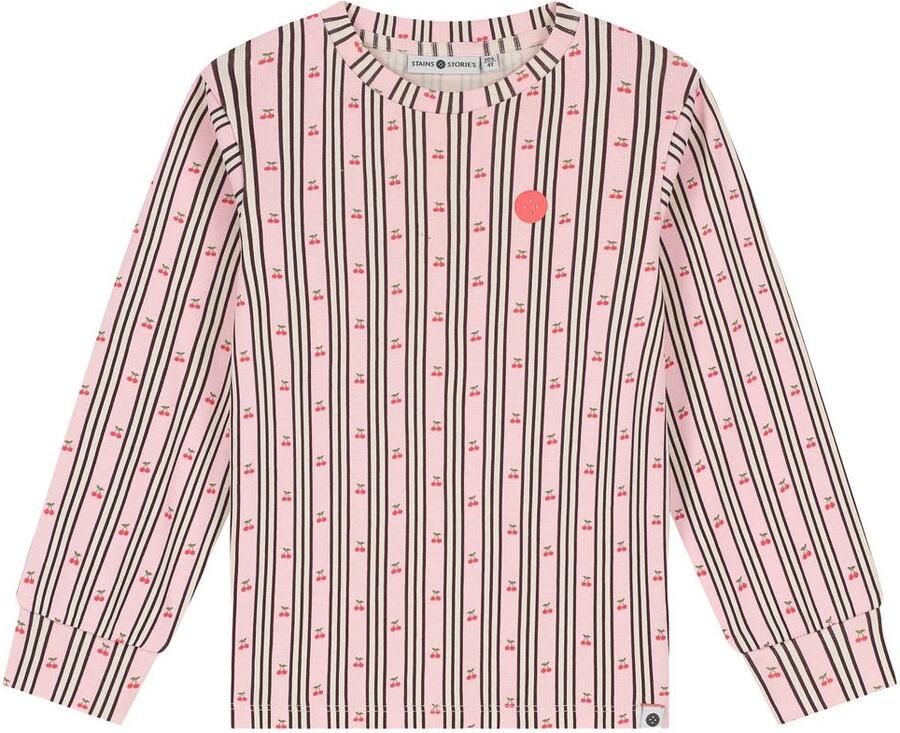 Stains&Stories pyjama met print lichtroze - Foto 2