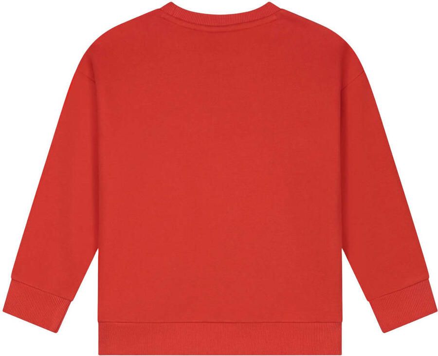 Stains&Stories rechtvallende sweater met print rood - Foto 2