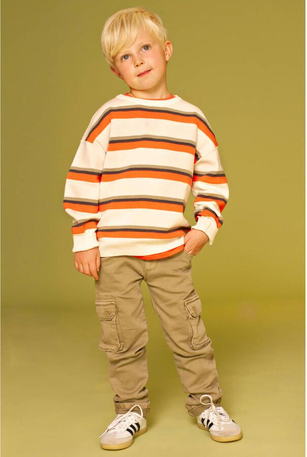 Stains&Stories regular casual broek zand
