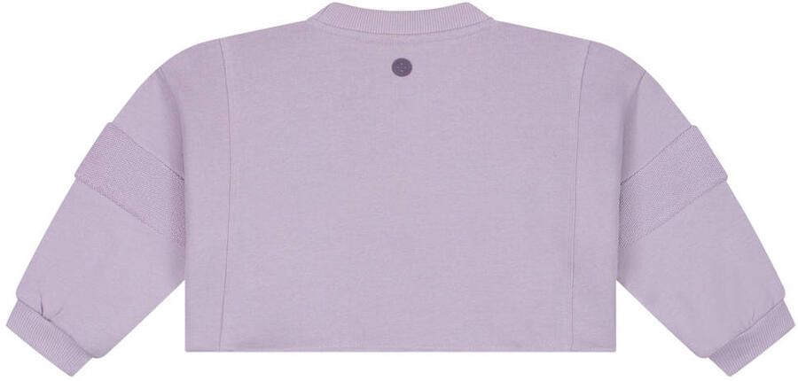 Stains&Stories sweater lila Paars Meisjes Katoen Ronde hals Printopdruk