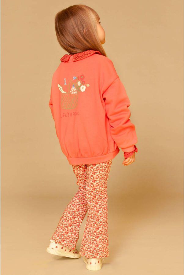 Stains&Stories sweater met backprint roze - Foto 2