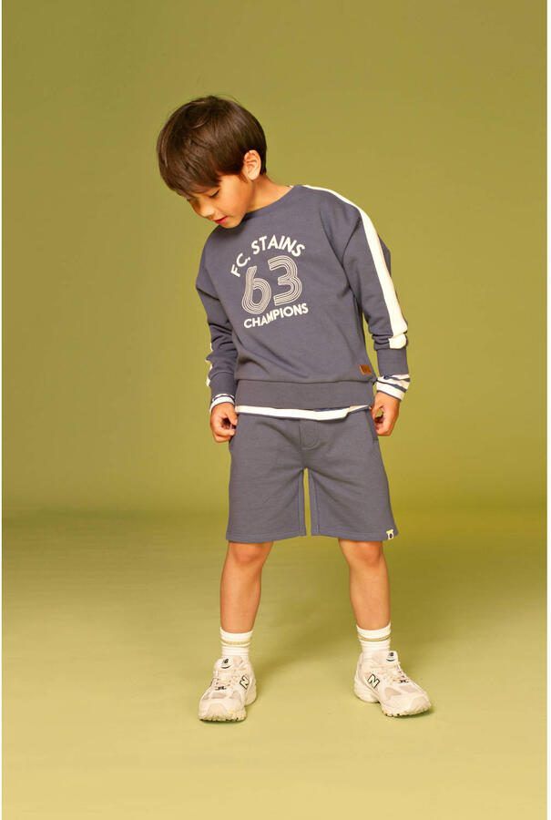 Stains&Stories sweatshort donkerblauw